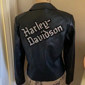 Harley Davidson leather jacket medium with bling